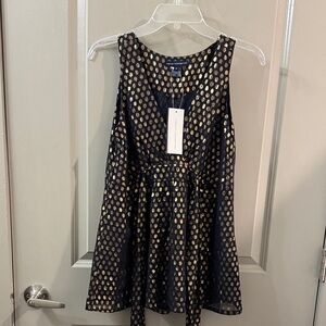 French Connection Midnight black shirt with Metallic Dots